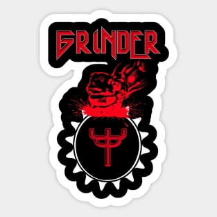 Grinder Fist Gear Design Sticker